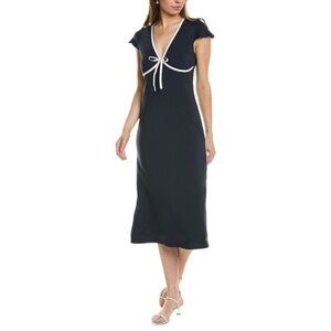 Area‎ Stars Women Solid Midi Dress, Navy